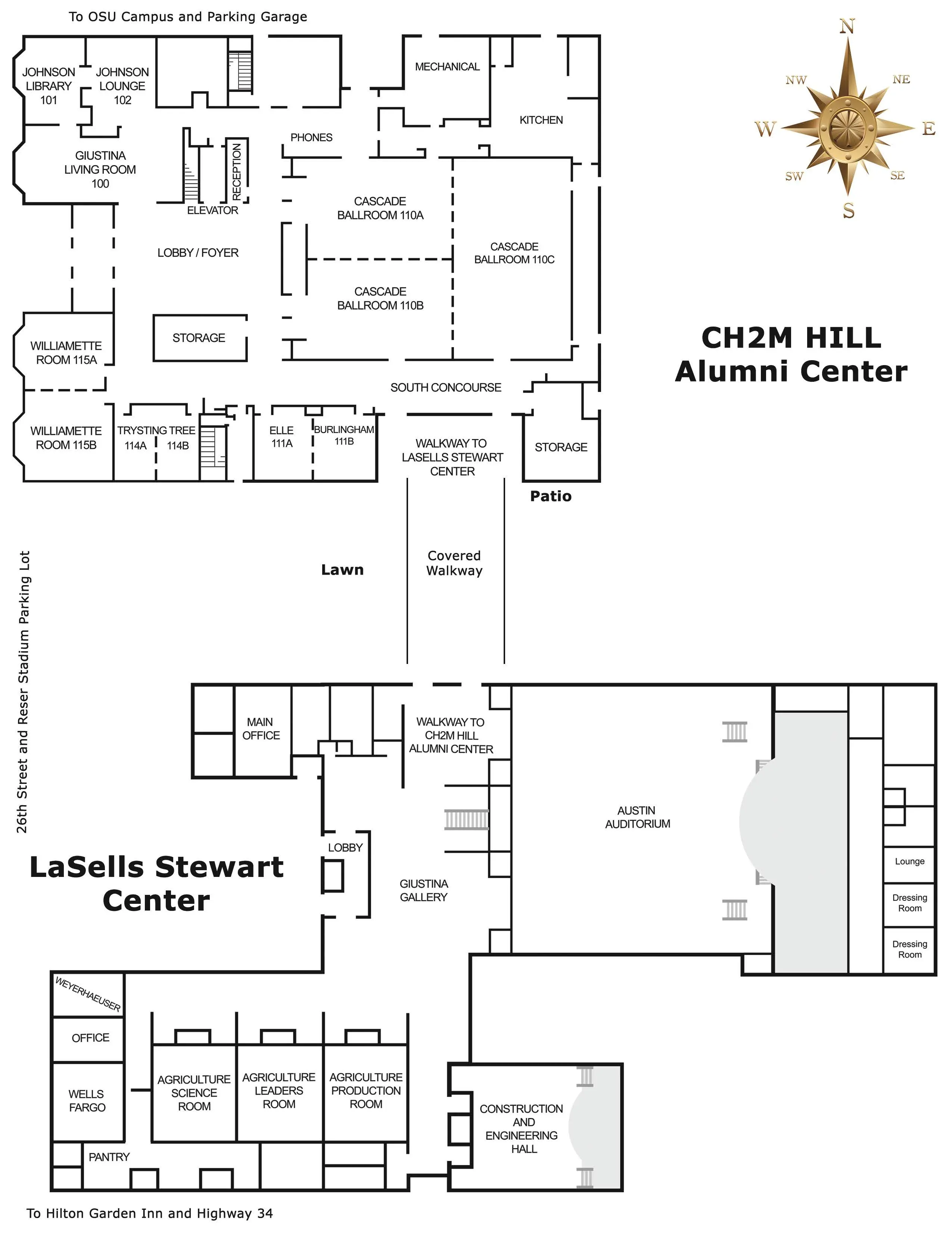 Map of Alumni Center