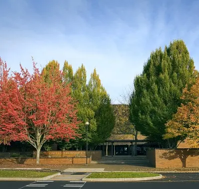 Lasells building in the fall